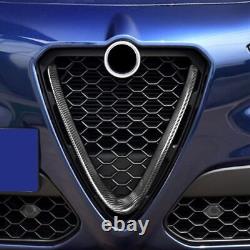 V Forme Carbone Fibre De Voiture Grille Mesh Couverture De Trame Pour Alfa Romeo Stelvio 17+