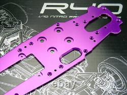 Vintage Original 2003 HPI Nitro R40 Châssis Principal en Aluminium Violet 3mm 2017S NEUF