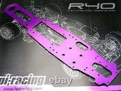 Vintage Original 2003 HPI Nitro R40 Châssis Principal en Aluminium Violet 3mm 2017S NEUF