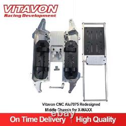Vitavon Cnc Alu7075 Châssis Moyen S'adapte Avec 1/5 Servo/max 4 Pour X-maxx 1/5 Sil